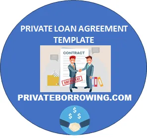 Private loan agreement template for loans between individuals